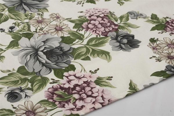 DIMcol ΤΡΑΠΕΖΟΜΑΝΤΗΛΟ ΑΛΕΚΙΑΣΤΟ 140X180 Vintage Flower 481 Ecru-Green Cott/Pol 70/30 - Image 2