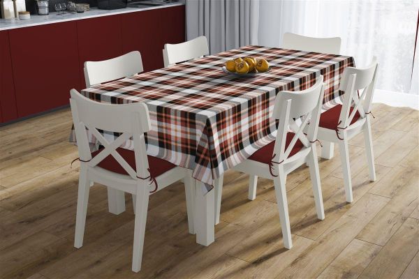DIMcol ΤΡΑΠΕΖΟΜΑΝΤΗΛΟ ΑΛΕΚΙΑΣΤΟ 140X180 Tartan 492 Orange Cott/Pol 70/30