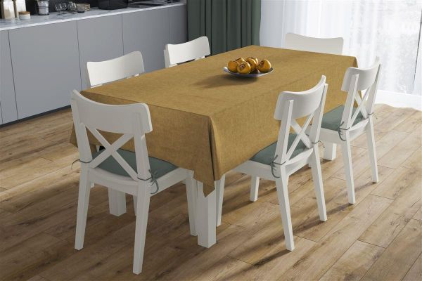 DIMcol ΤΡΑΠΕΖΟΜΑΝΤΗΛΟ ΑΛΕΚΙΑΣΤΟ 140X180 Panama Mustard Cott/Pol 70/30
