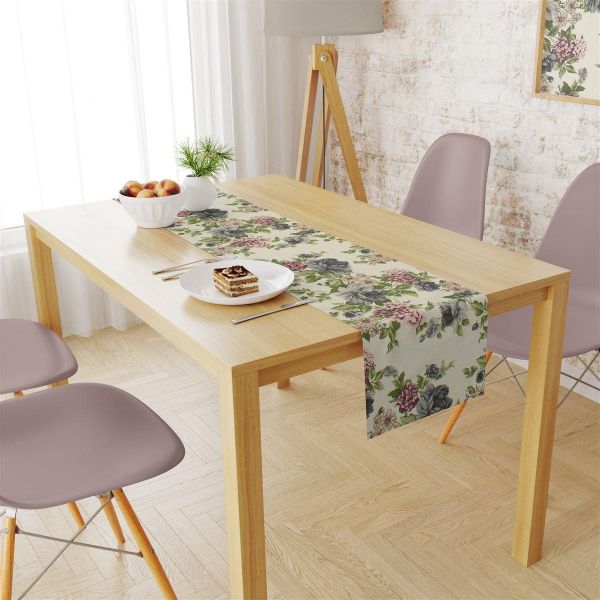 DIMcol ΤΡΑΒΕΡΣΑ ΑΛΕΚΙΑΣΤΗ 40X180 Vintage Flower 481 Ecru-Green Cott/Pol 70/30 - Image 2