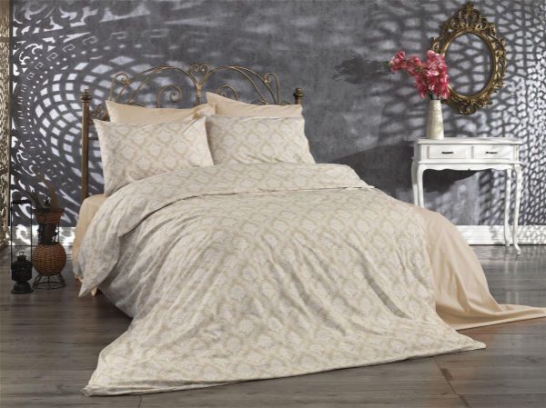 DIMcol ΣΕΝΤΟΝΙΑ ΕΜΠΡΙΜΕ ΣΕΤ 4 τεμ 220Χ240 Οφηλία 275 Beige Cott/Pol 70/30