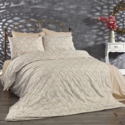 DIMcol ΠΑΠΛΩΜΑ ΕΜΠΡΙΜΕ 220Χ240 Οφηλία 275 Beige Cott/Pol 70/30