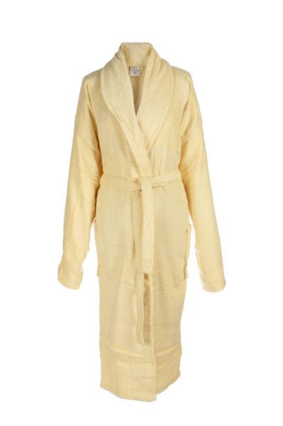 DIMcol ΜΠΟΥΡΝΟΥΖΙ XXL με γιακά 450 gsm 03 ΚΙΤΡΙΝΟ Cotton 100%