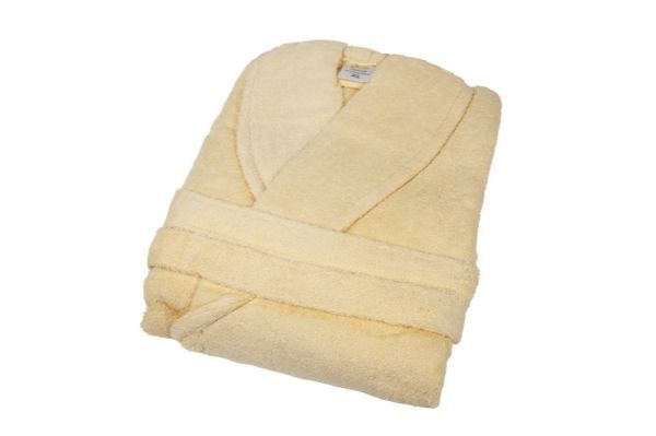 DIMcol ΜΠΟΥΡΝΟΥΖΙ XXL με γιακά 450 gsm 03 ΚΙΤΡΙΝΟ Cotton 100% - Image 2