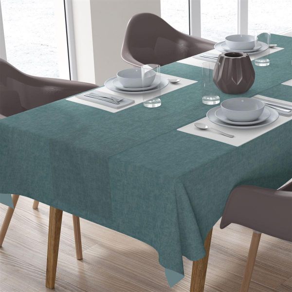 DIMcol ΑΛΕΚΙΑΣΤΟ ΣΕΤ 2 τεμ (ΤΡΑΠ/ΛΟ 140Χ140/ΤΡΑΒΕΡΣΑ 40Χ140) Panama Petrol Cott/Pol 70/30