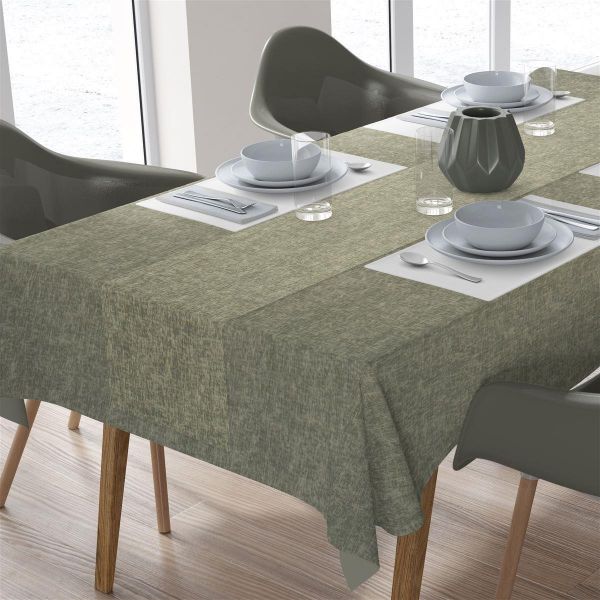 DIMcol ΑΛΕΚΙΑΣΤΟ ΣΕΤ 2 τεμ (ΤΡΑΠ/ΛΟ 140Χ220/ΤΡΑΒΕΡΣΑ 40Χ220) Panama Olive Cott/Pol 70/30