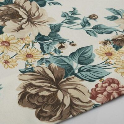 DIMcol ΚΑΡΕ ΑΛΕΚΙΑΣΤΟ 90X90 Vintage Flower 480 Ecru-Aqua Cott/Pol 70/30 - Image 2