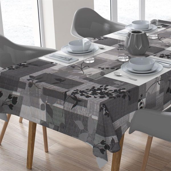 DIMcol ΑΛΕΚΙΑΣΤΟ ΣΕΤ 2 τεμ (ΤΡΑΠ/ΛΟ 140Χ220/ΤΡΑΒΕΡΣΑ 40Χ220) Branch 462 Grey Cott/Pol 70/30