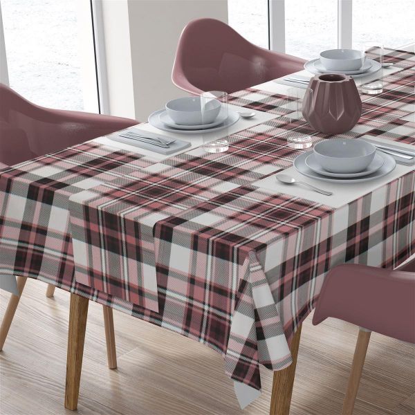 DIMcol ΑΛΕΚΙΑΣΤΟ ΣΕΤ 2 τεμ (ΤΡΑΠ/ΛΟ 140Χ140/ΤΡΑΒΕΡΣΑ 40Χ140) Tartan 494 Rotten Apple Cott/Pol 70/30