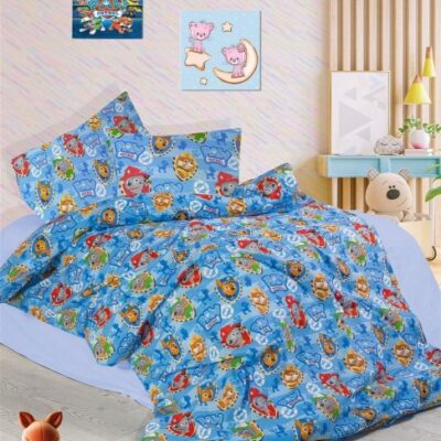 DIMcol ΠΑΠΛΩΜΑΤΟΘΗΚΗ ΕΜΠΡΙΜΕ kids Paw Patrol 308 160Χ240 Sky blue Cott/Pol 70/30
