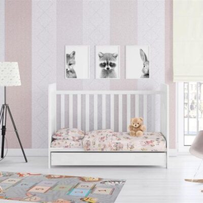 DIMcol ΣΕΝΤΟΝΙΑ ΕΜΠΡΙΜΕ ΣΕΤ 3 τεμ bebe Pretty Bear 95 120Χ160 Ecru Cotton 100% - Image 2