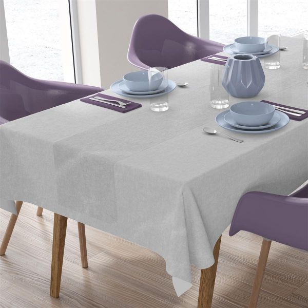 DIMcol ΑΛΕΚΙΑΣΤΟ ΣΕΤ 2 τεμ (ΤΡΑΠ/ΛΟ 140Χ140/ΤΡΑΒΕΡΣΑ 40Χ140) Panama White Cott/Pol 70/30