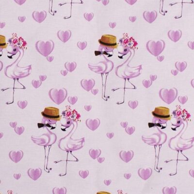 DIMcol ΠΑΝΑ ΧΑΣΕΣ bebe Flamingo 169 80Χ80 Lila Cotton 100%