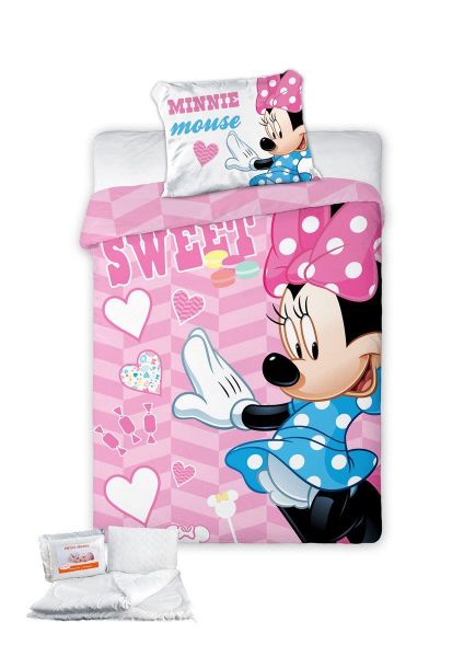 DISNEY DIMcol ΠΑΠΛΩΜΑΤΟΘΗΚΗ & ΠΑΠΛΩΜΑ ΣΕΤ 4 τεμ. Disney Minnie 581 100x135 Digital Print Cotton 100%