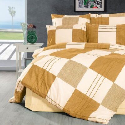 DIMcol ΠΑΠΛΩΜΑ ΕΜΠΡΙΜΕ Κίρκη 437 160Χ240 Golden Beige Cott/Pol 70/30