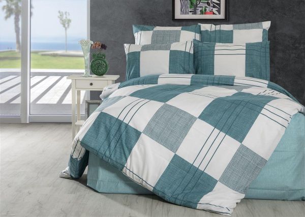 DIMcol ΠΑΠΛΩΜΑΤΟΘΗΚΗ ΕΜΠΡΙΜΕ Κίρκη 436 160Χ240 Petrol Cott/Pol 70/30