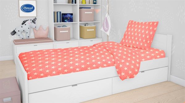 DIMcol ΣΕΝΤΟΝΙΑ ΕΜΠΡΙΜΕ ΣΕΤ 3 τεμ kids Star 34 160Χ240 Coral Cotton 100%