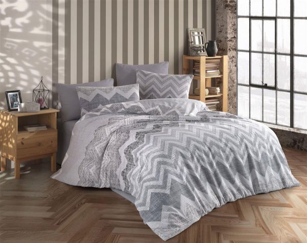DIMcol ΣΕΝΤΟΝΙΑ ΕΜΠΡΙΜΕ ΣΕΤ 3 τεμ Αθηνά 405 160Χ240 Grey Cott/Pol 70/30