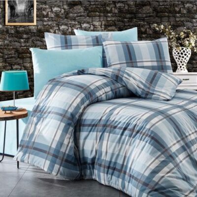 DIMcol ΣΕΝΤΟΝΙΑ ΕΜΠΡΙΜΕ ΣΕΤ 4 τεμ Εκάβη 421 240X270 Sky Blue Cott/Pol 70/30