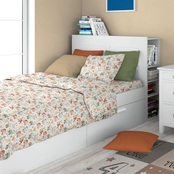 DIMcol ΣΕΝΤΟΝΙΑ ΕΜΠΡΙΜΕ ΣΕΤ 3 τεμ kids Dino 515 160X240 Beige Cotton 100%