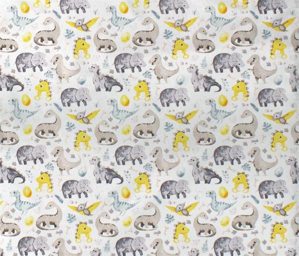DIMcol ΠΑΝΑ ΧΑΣΕΣ bebe Dino 516 80X80 Grey Cotton 100%