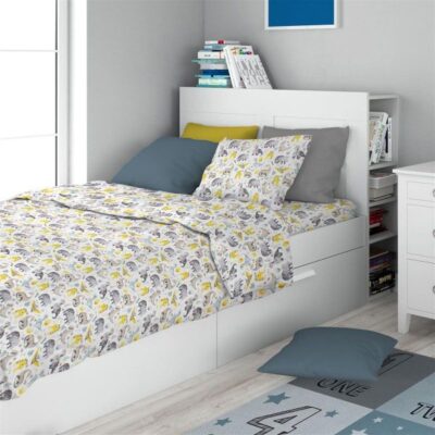 DIMcol ΣΕΝΤΟΝΙΑ ΕΜΠΡΙΜΕ ΣΕΤ 2 τεμ kids Dino 516 160X240 Grey Cotton 100%