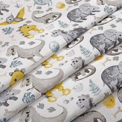 DIMcol ΣΕΝΤΟΝΙΑ ΕΜΠΡΙΜΕ ΣΕΤ 2 τεμ kids Dino 516 160X240 Grey Cotton 100% - Image 2