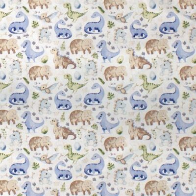 DIMcol ΠΑΝΑ ΧΑΣΕΣ bebe Dino 517 80X80 Sky Blue Cotton 100%