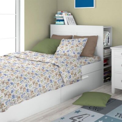 DIMcol ΣΕΝΤΟΝΙΑ ΕΜΠΡΙΜΕ ΣΕΤ 2 τεμ kids Dino 517 160X240 Sky Blue Cotton 100%