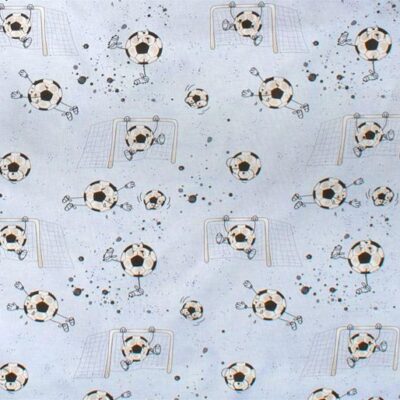 DIMcol ΠΑΝΑ ΧΑΣΕΣ bebe Football 521 80X80 Sky Blue Cotton 100%