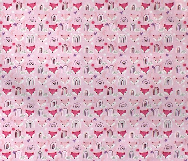 DIMcol ΠΑΝΑ ΧΑΣΕΣ bebe Fox 525 80X80 Pink Cotton 100%
