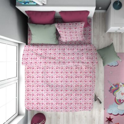 DIMcol ΠΑΠΛΩΜΑ ΕΜΠΡΙΜΕ kids Fox 525 160X240 Pink Cotton 100%