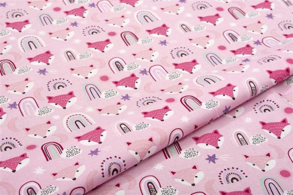 DIMcol ΣΕΝΤΟΝΙΑ ΕΜΠΡΙΜΕ ΣΕΤ 2 τεμ kids Fox 525 160X240 Pink Cotton 100% - Image 2