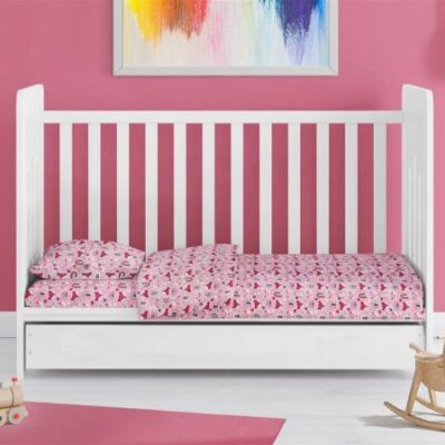 DIMcol ΣΕΝΤΟΝΙΑ ΕΜΠΡΙΜΕ ΣΕΤ 3 τεμ bebe Fox 525 120X160 Pink Cotton 100% - Image 2