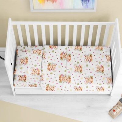 DIMcol ΣΕΝΤΟΝΙΑ ΕΜΠΡΙΜΕ ΣΕΤ 3 τεμ bebe Lion Cub 530 120X160 Beige Cotton 100%