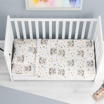 DIMcol ΣΕΝΤΟΝΙΑ ΕΜΠΡΙΜΕ ΣΕΤ 3 τεμ bebe Lion Cub 531 120X160 Grey Cotton 100%