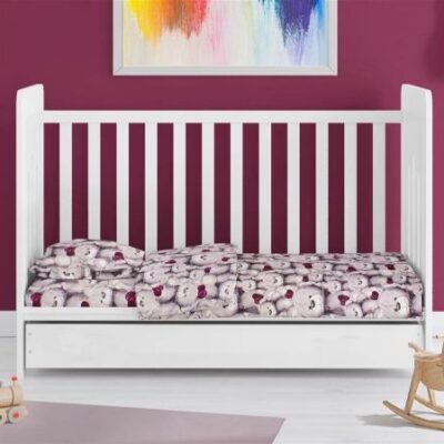 DIMcol ΣΕΝΤΟΝΙΑ ΕΜΠΡΙΜΕ ΣΕΤ 3 τεμ bebe Teddy Bear 536 120X160 Purple Cotton 100% - Image 2
