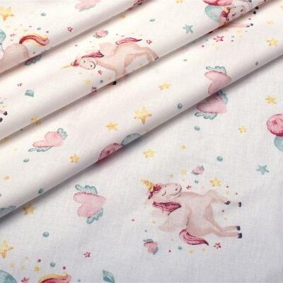 DIMcol ΣΕΝΤΟΝΙΑ ΕΜΠΡΙΜΕ ΣΕΤ 3 τεμ kids Unicorn 209 160X240 White-Salmon Cotton 100% - Image 2
