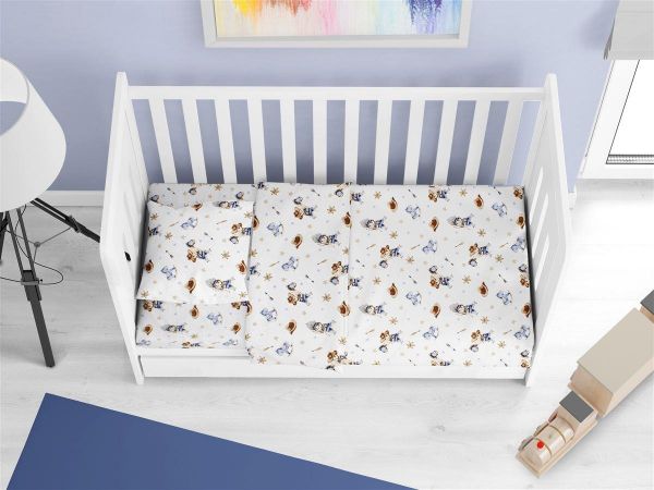 DIMcol ΠΑΠΛΩΜΑ ΕΜΠΡΙΜΕ bebe Wild West 540 120X160 Sky Blue Cotton 100%