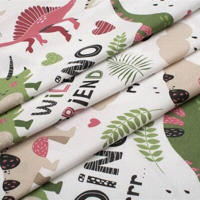 DIMcol ΣΕΝΤΟΝΙΑ ΕΜΠΡΙΜΕ ΣΕΤ 2 τεμ kids Dinosaur 518 160X240 Multi-Colour 100% Cotton - Image 2