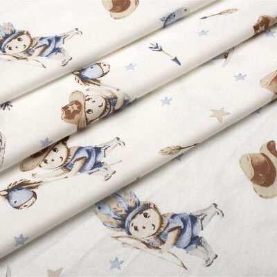 DIMcol ΣΕΝΤΟΝΙΑ ΕΜΠΡΙΜΕ ΣΕΤ 2 τεμ kids Wild West 540 160X240 Sky Blue Cotton 100% - Image 2