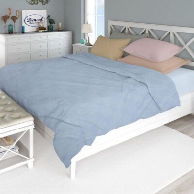 DIMcol ΚΟΥΒΕΡΤΑ ΠΙΚΕ Μονόχρωμη 240X250 Σιελ 100% Cotton