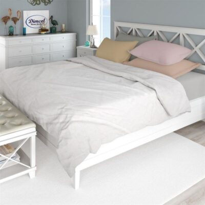 DIMcol ΚΟΥΒΕΡΤΑ ΠΙΚΕ Μονόχρωμη 240X250 Λευκό 100% Cotton