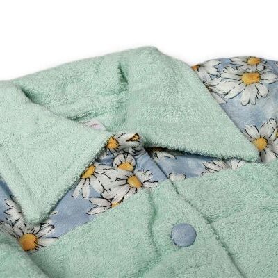 DIMcol ΜΠΟΥΡΝΟΥΖΙ MINI Γυναικείο με γιακά Mint XL 500 gsm 100% Cotton - Image 2