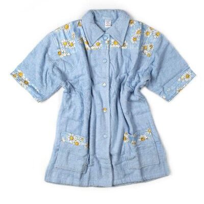 DIMcol ΜΠΟΥΡΝΟΥΖΙ MINI Γυναικείο με γιακά Sky Blue L 500 gsm 100% Cotton