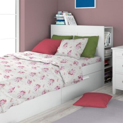 DIMcol ΣΕΝΤΟΝΙΑ ΕΜΠΡΙΜΕ ΣΕΤ 3 τεμ kids Unicorn 208 160X240 White-Pink Cotton 100%