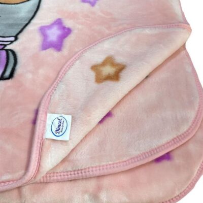 DIMcol ΚΟΥΒΕΡΤΑ ΒΕΛΟΥΤΕ ΠΟΛΥΤΕΛΕΙΑΣ bebe Studying Bear 37 110X140 Baby Pink 100% Polyester - Image 2