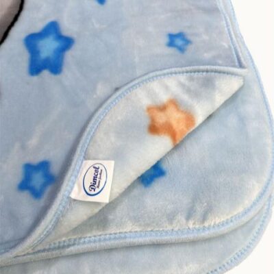 DIMcol ΚΟΥΒΕΡΤΑ ΒΕΛΟΥΤΕ ΠΟΛΥΤΕΛΕΙΑΣ bebe Studying Bear 36 110X140 Baby Blue 100% Polyester - Image 2