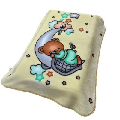 DIMcol ΚΟΥΒΕΡΤΑ ΒΕΛΟΥΤΕ ΠΟΛΥΤΕΛΕΙΑΣ bebe Crescent Moon 34 110X140 Light Beige 100% Polyester