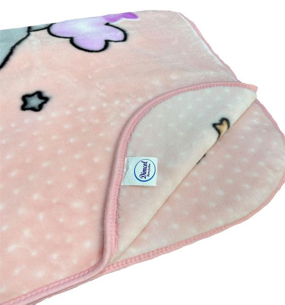 DIMcol ΚΟΥΒΕΡΤΑ ΒΕΛΟΥΤΕ ΠΟΛΥΤΕΛΕΙΑΣ bebe Crescent Moon 32 110X140 Baby Pink 100% Polyester - Image 2